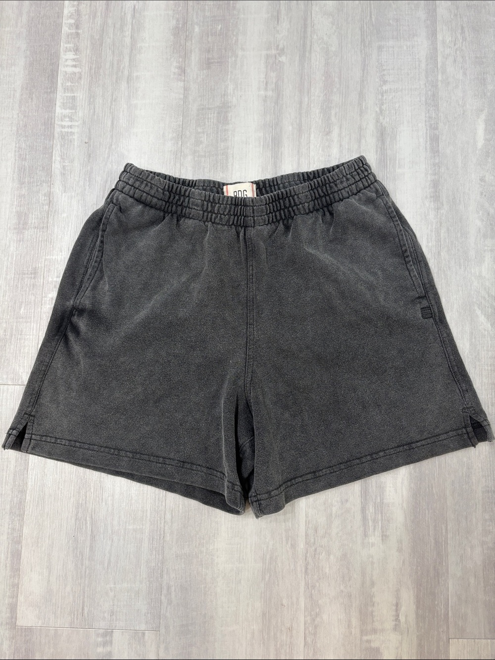 BDG Washed Black Athletic Women's Elastic Waist Shorts Medium